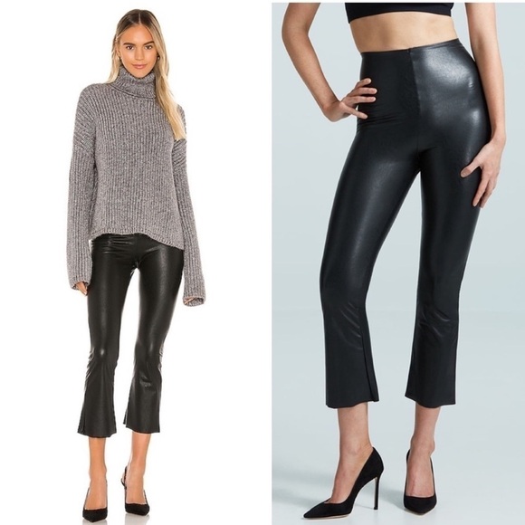 Commando Faux Leather Cropped Flare Leggings Black Size S NEW - Picture 4 of 16